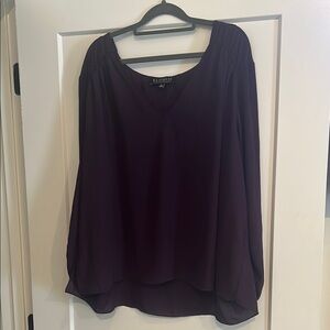 Eloquii Purple Long Sleeve Blouse